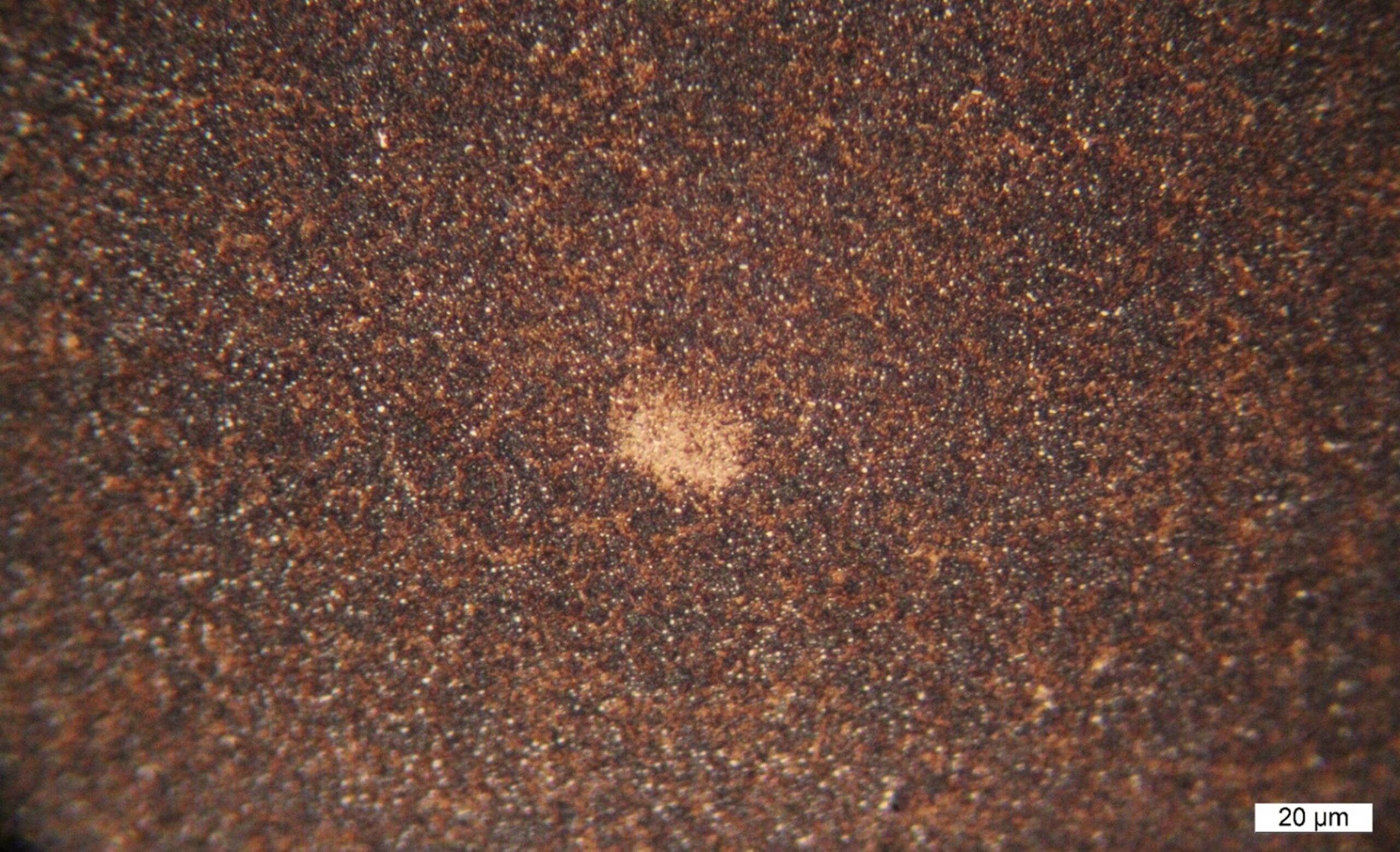White etching area in an otherwise regular microstructure